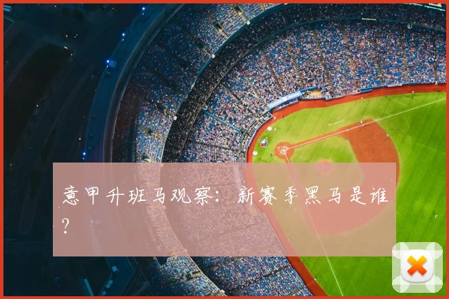 意甲升班马观察:新赛季黑马是谁?